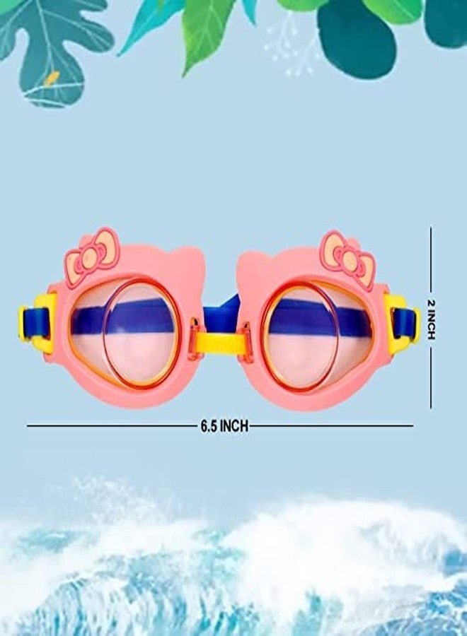 KAVIN Adjustable Size Cute Design Swimming Goggles Pool Party Swimming Eye Wear For Kids Boys And Girls Random Colours Pack Of 1 (M10) - Image 2